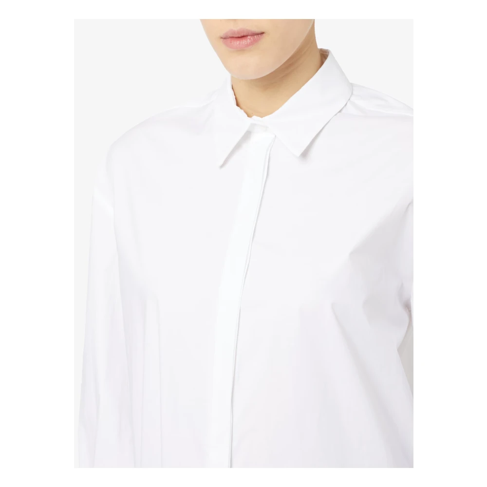 Manila Grace Gerimpeld Shirt White Dames