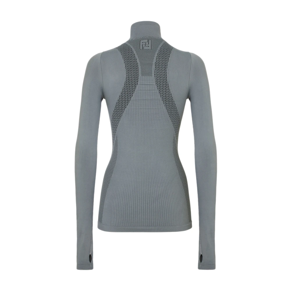 Fendi Grijze Ski Shirt met FF Detail Gray Dames