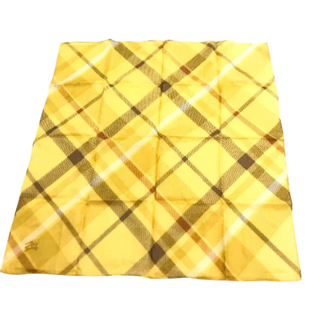 Burberry Vintage Pre-owned Fabric scarves Yellow Dames