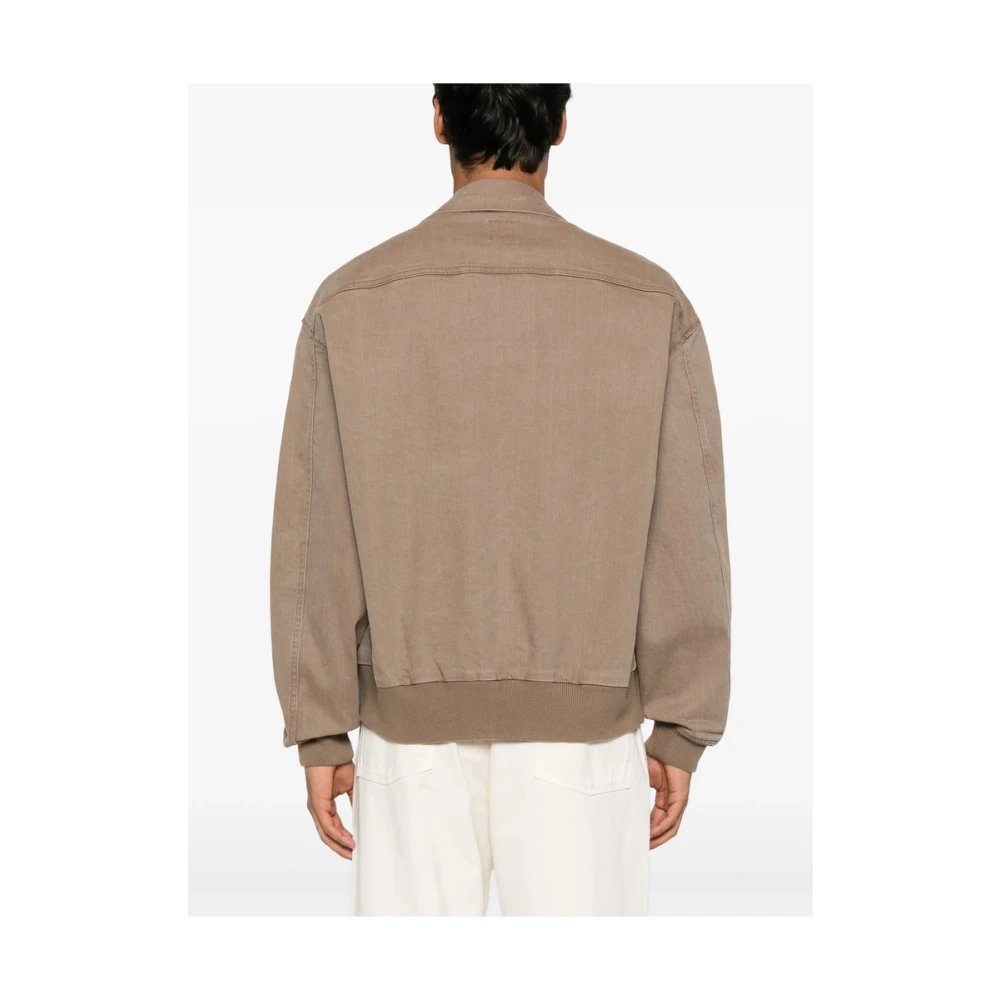 Emporio Armani Bruine Jas met Rits en Logopatch Brown Heren