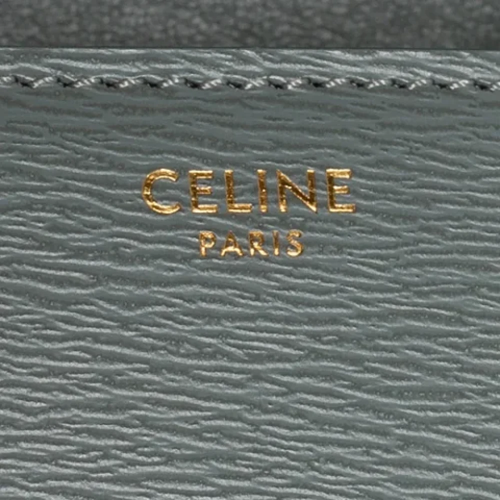 Celine Vintage Pre-owned Leather celine-bags Gray Dames