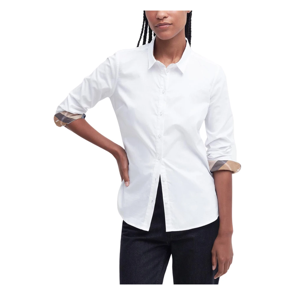 Barbour Vrouwelijke Oxford Katoenen Overhemd White Dames