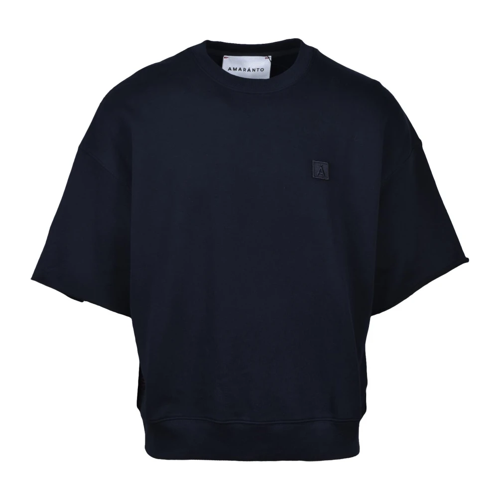 Amaránto Korte Katoenen Sweater Black Heren