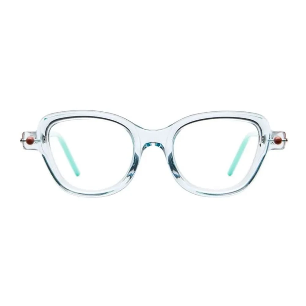 Kuboraum Blauwe Cat-Eye Bril Helder Lens Blue Dames