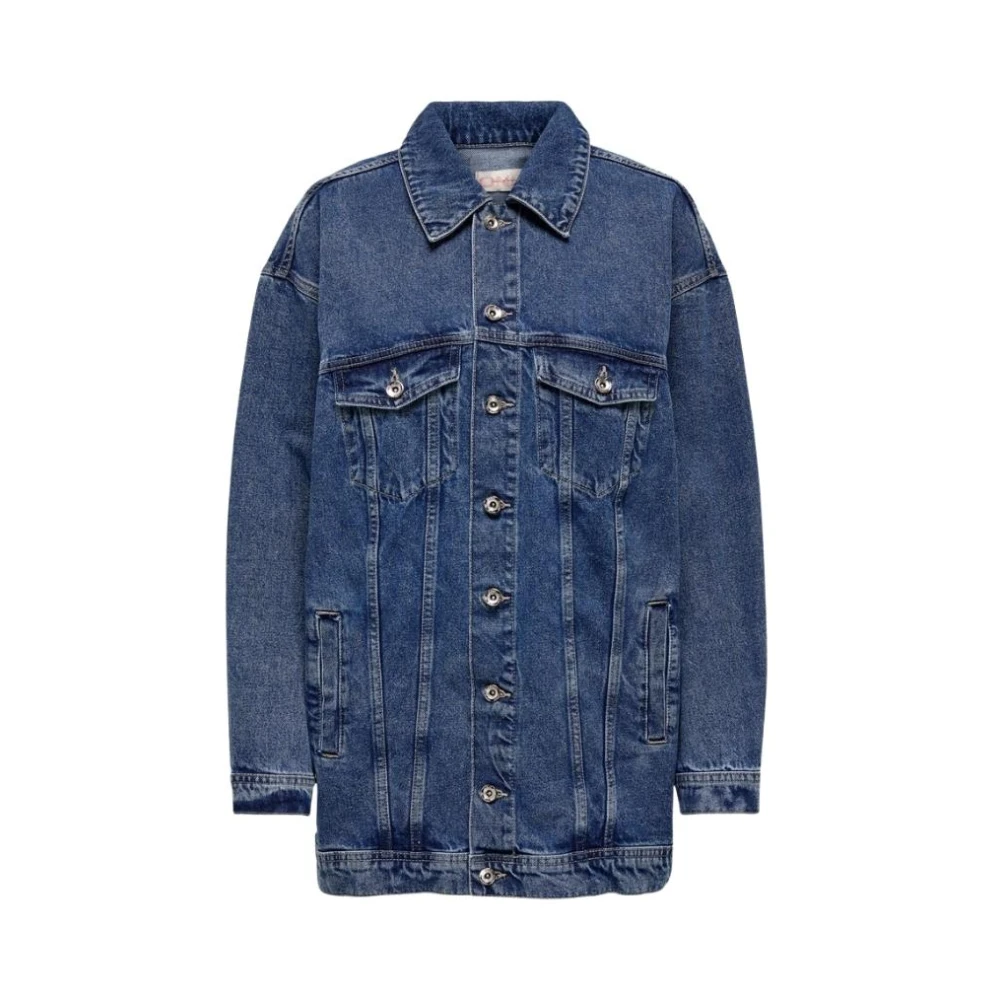 Only Women's Blue Denim Long Sleeve Jacket