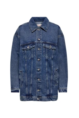 Blå Denimjacka med Lång Ärm