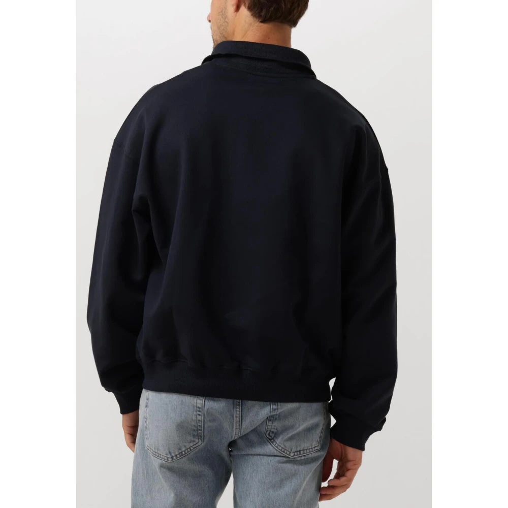 Woodbird Heren Half Zip Sweater Donkerblauw Blue Heren