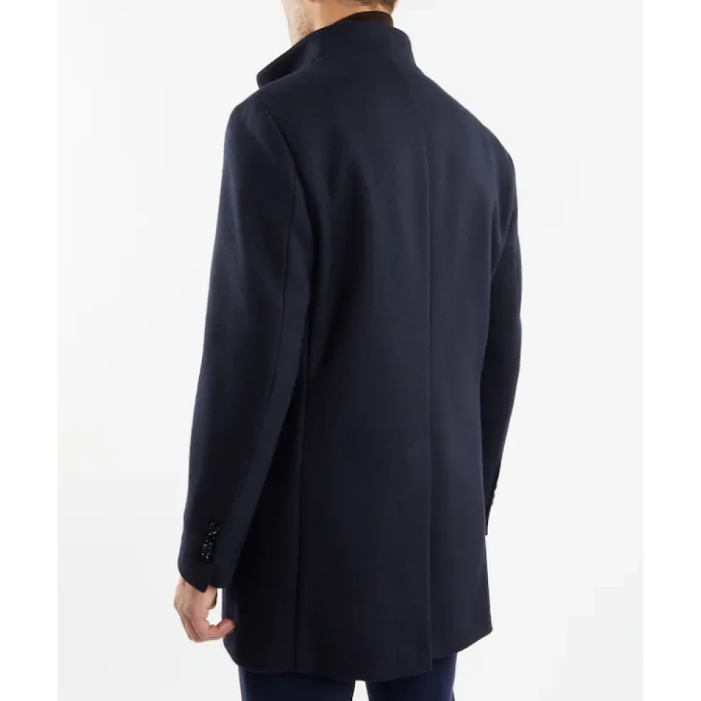 Fay Blauwe Duty Coat Blue Heren