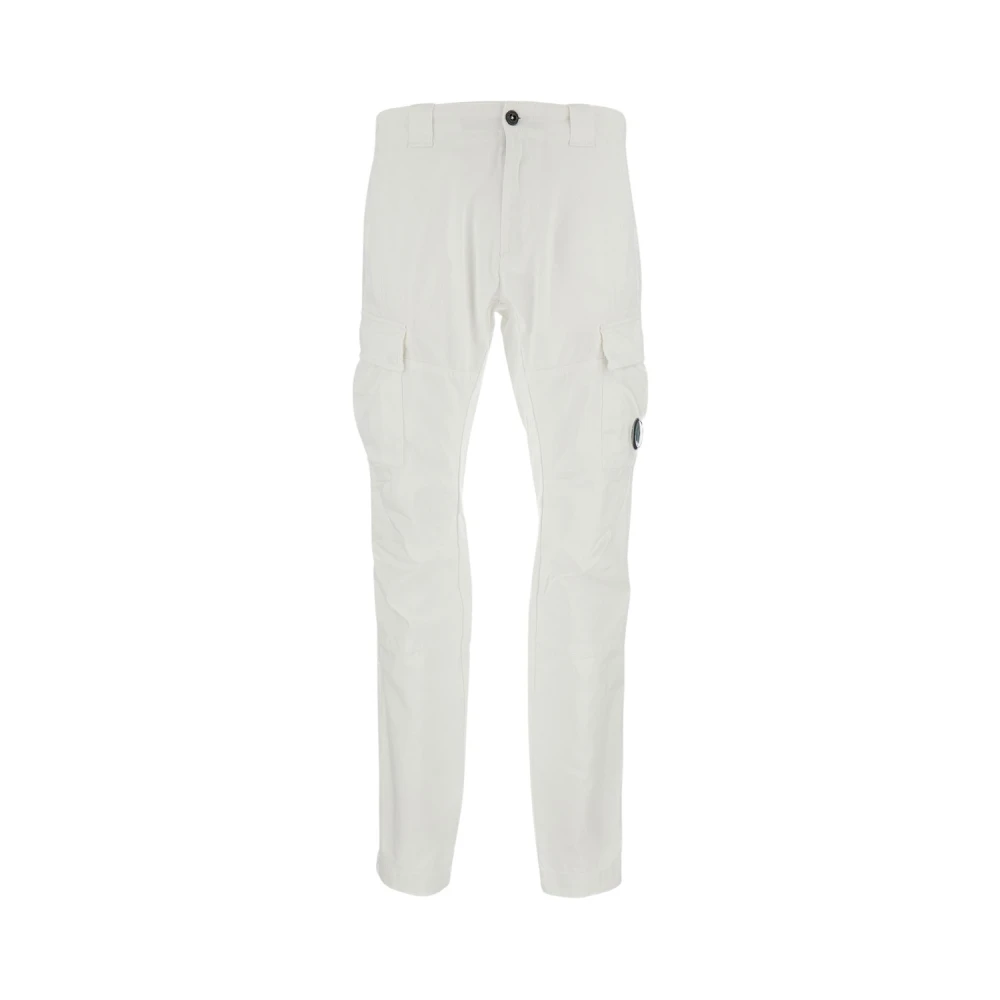 C.p. Company Men's White Tapered Trousers - Straight Trousers - Xl - Trousers