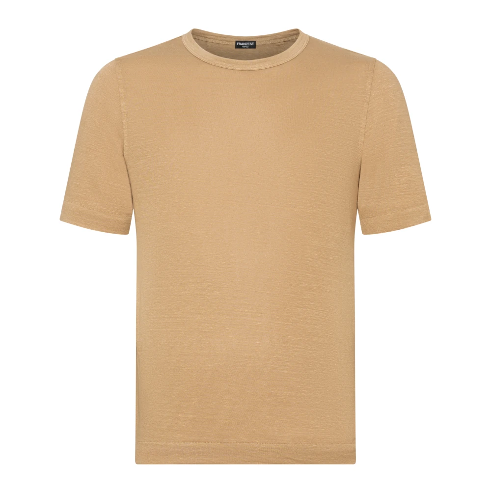 Franzese Collection Men's Beige T-Shirts, 5XL, Crewneck T-Shirt