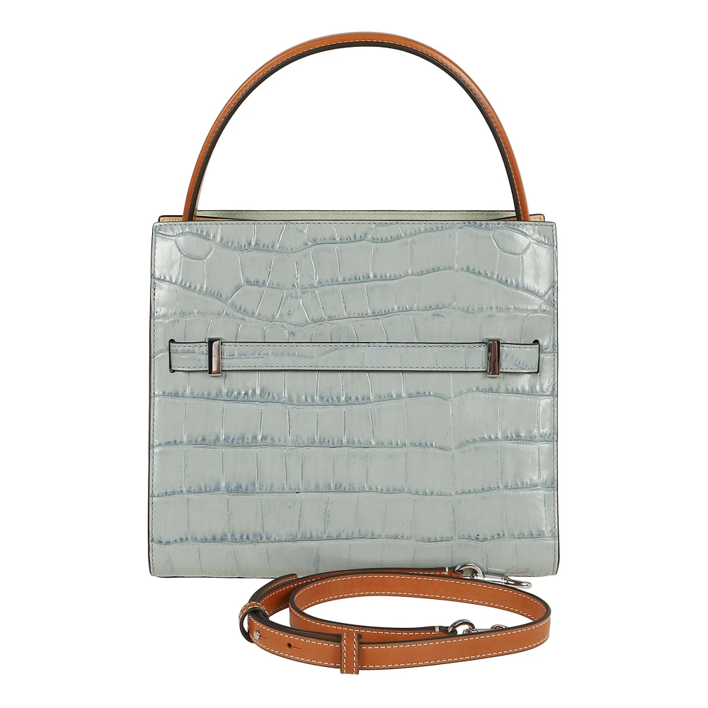 TORY BURCH Blauwe Leren Handtas Elegante Stijl Blue Dames