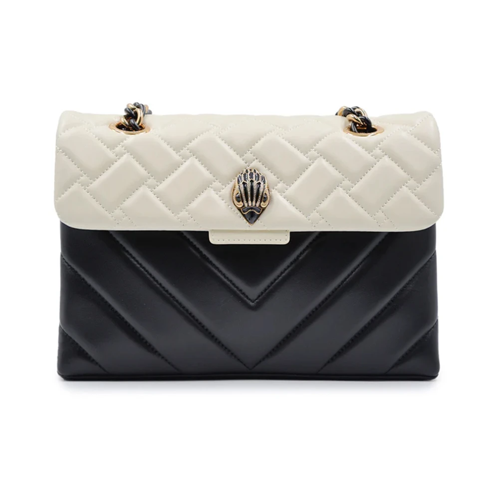 Kurt Geiger Women's Black Leather Quilted Kensington Bag