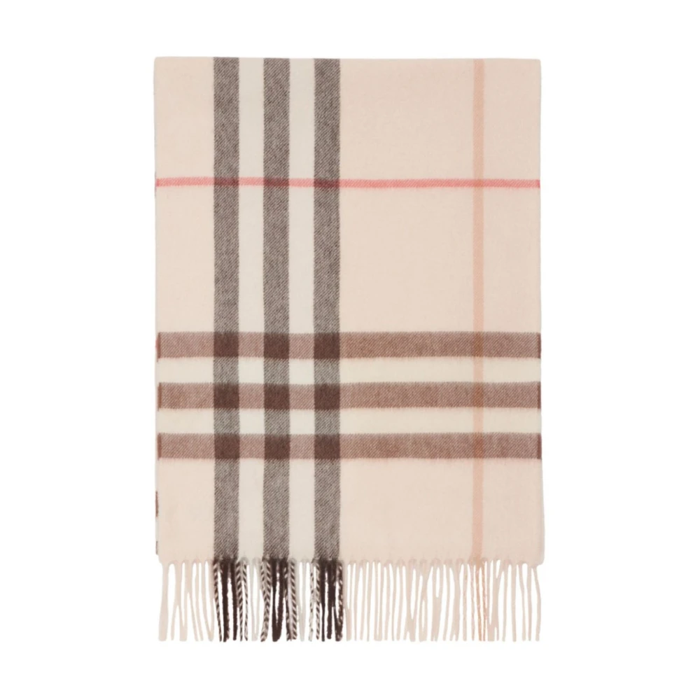 Burberry Giant Check Cashmere Halsduk med Fransar Multicolor, Dam