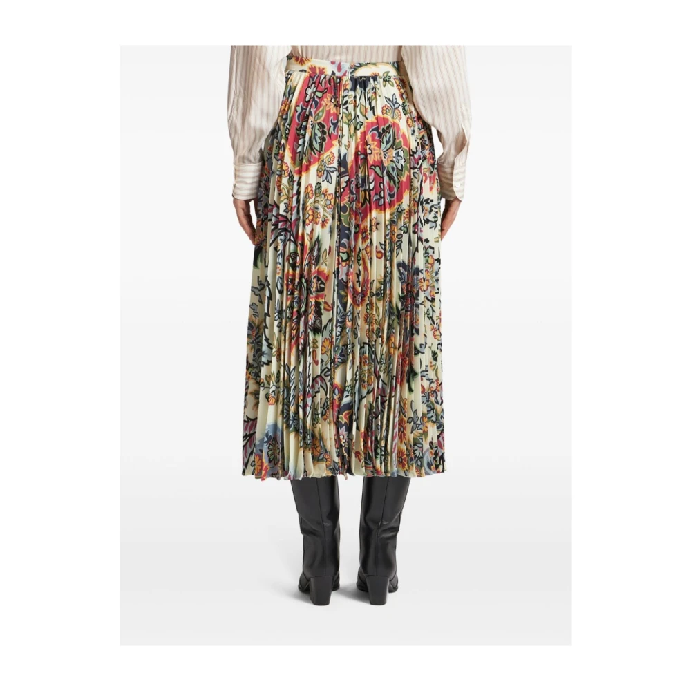 ETRO Paisley Print Geplooide Rok Multicolor Dames