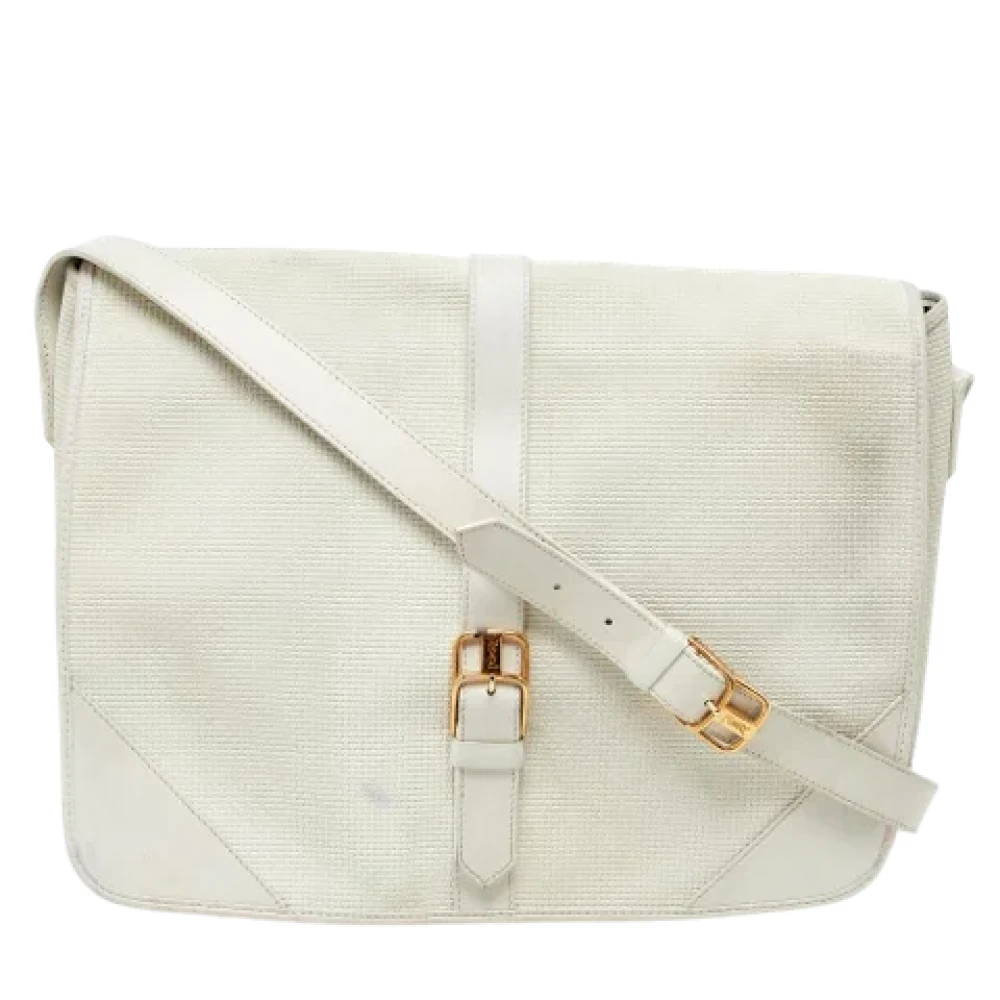 Yves Saint Laurent Vintage Pre-owned Leather crossbody-bags White Dames