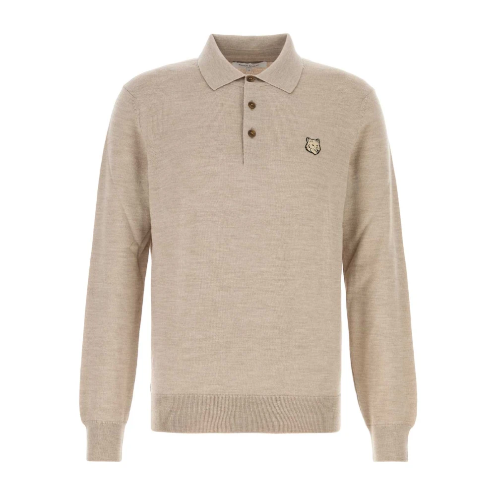 Maison Kitsuné Cappuccino Wollen Trui Beige Heren