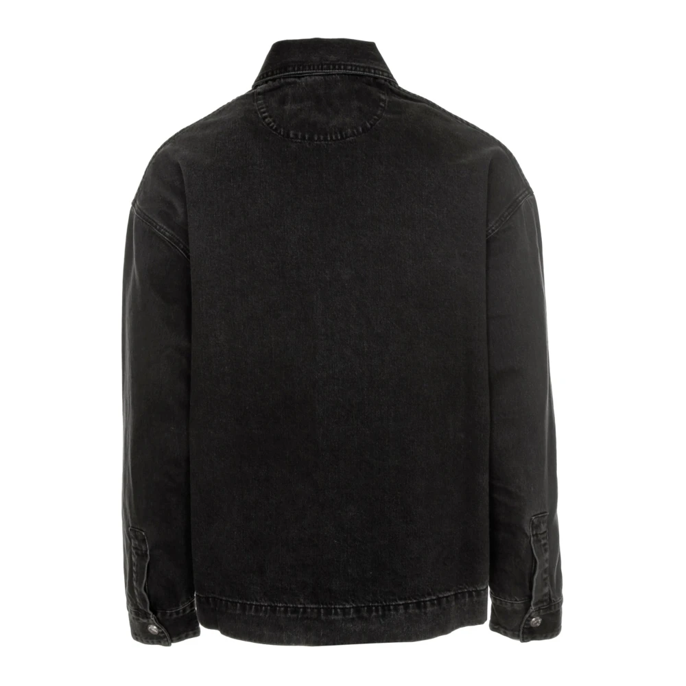 Jacquemus Denim Kent Kraag Shirt Gray Heren