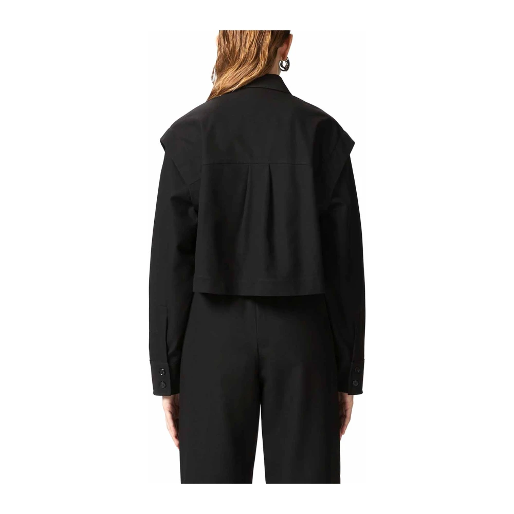 pinko Zwarte korte snit overhemd Black Dames