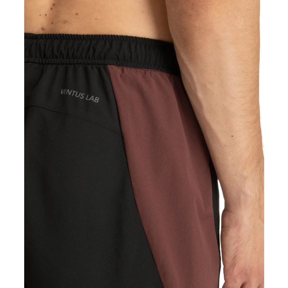 Emporio Armani EA7 Verstelbare Multikleur Sweatpants met Elastische Taille Black Heren