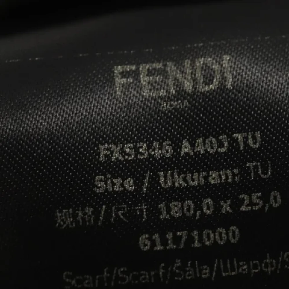 Fendi Vintage Pre-owned Wool scarves Black Dames