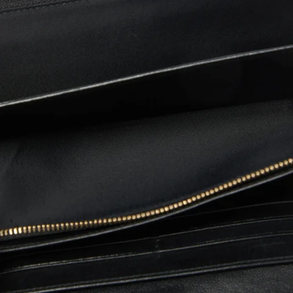Dior Vintage Pre-owned Leather wallets Black Dames