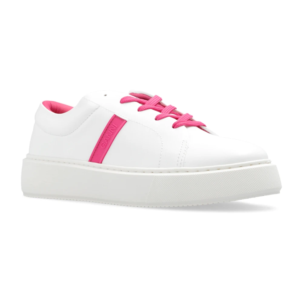 Ganni Sneakers met logo White Dames