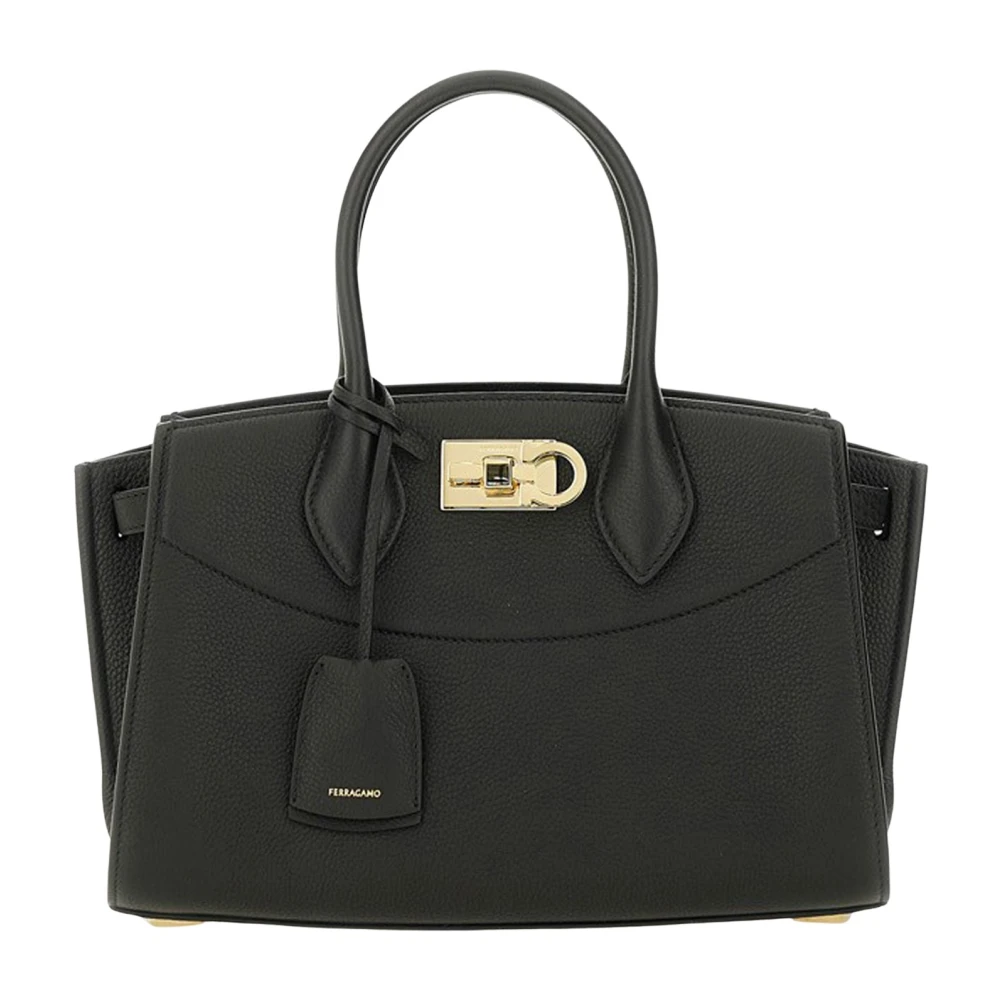 Ferragamo St Soft S Nw - Female - Handbags - Black - One Size - Bags