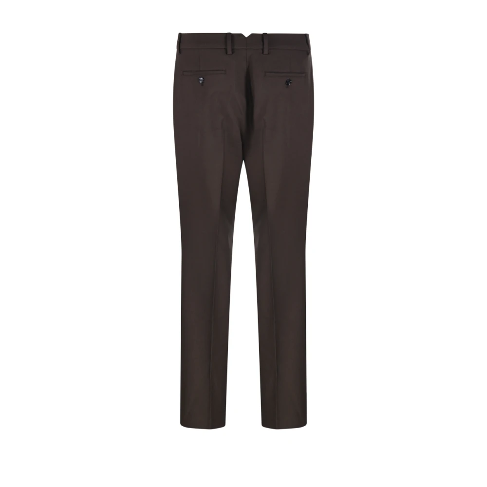 Ami Paris Donkerbruine Straight Fit Broek Brown Heren