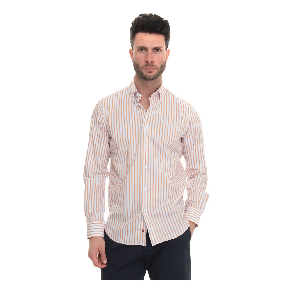 Càrrel Gestreept Button-Down Casual Overhemd Multicolor Heren