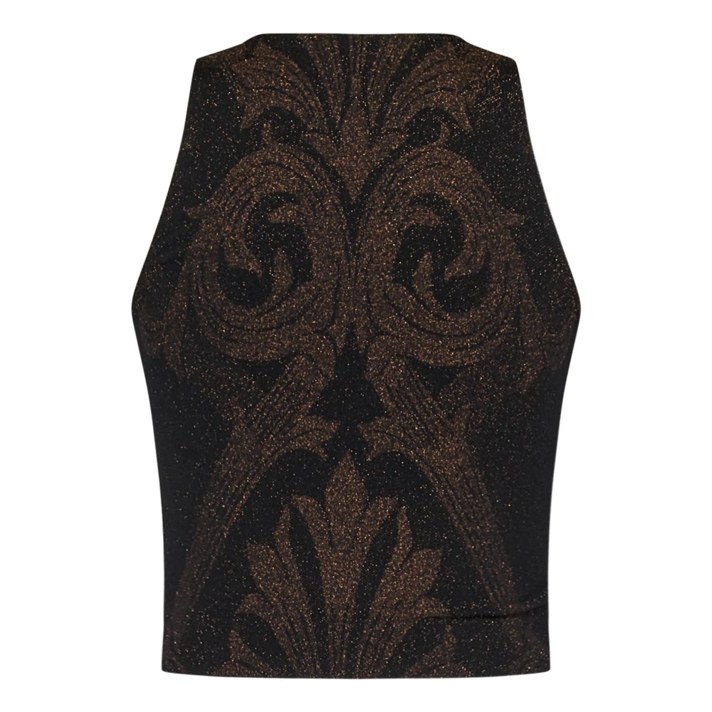 Wolford Bruine Jacquard Paisley Crop Top Brown Dames