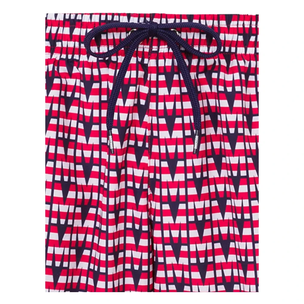 Moschino Grafische Print Strandkleding Rood Wit Blauw Multicolor Heren