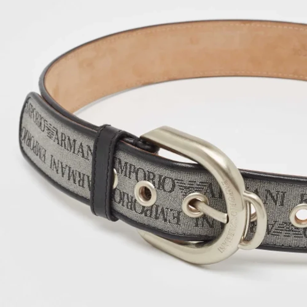Armani Pre-owned Fabric belts Gray Heren