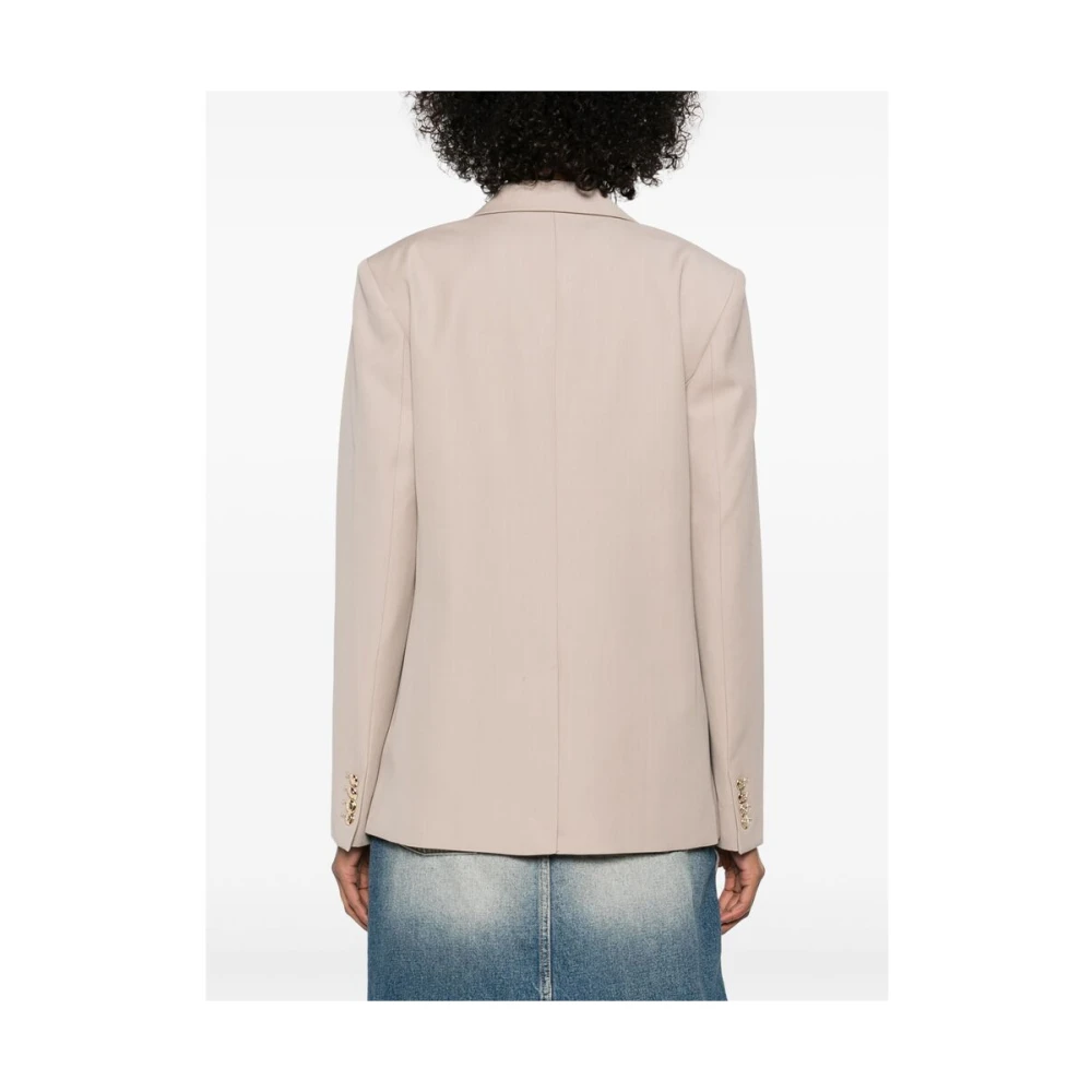 Anine Bing Taupe Knoopjas met Zakken Beige Dames