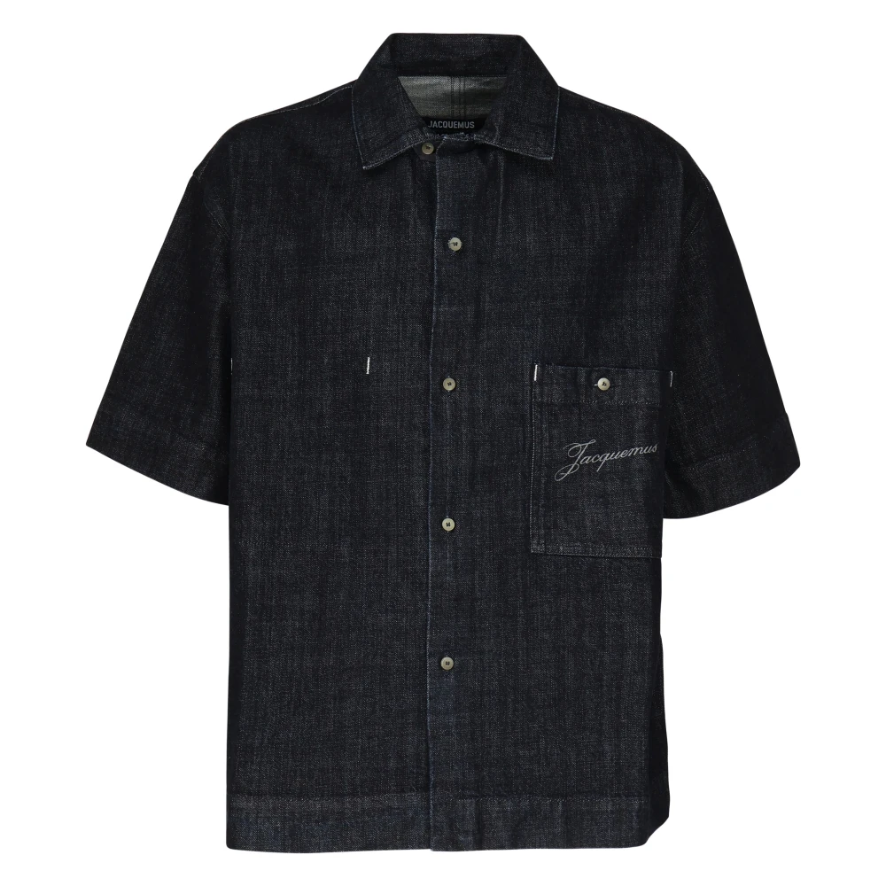 Jacquemus Denim Werkoverhemd Blauw Katoen Blue Heren