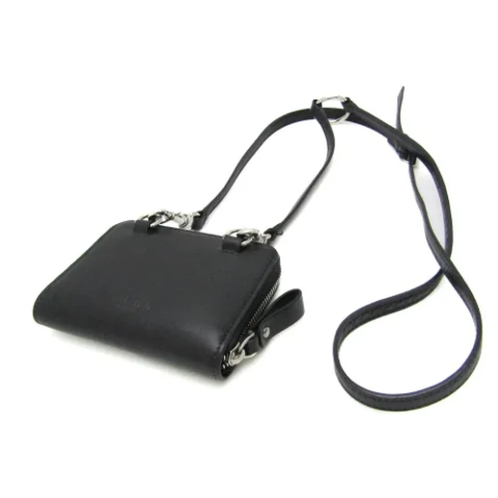 Valentino Vintage Pre-owned Leather wallets Black Dames