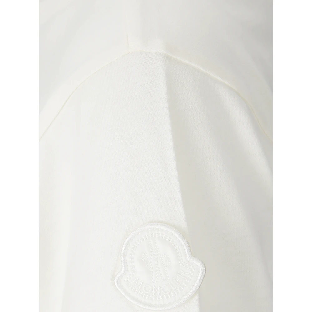 Moncler Katoenen T-shirt met Swarovski-logo White Dames