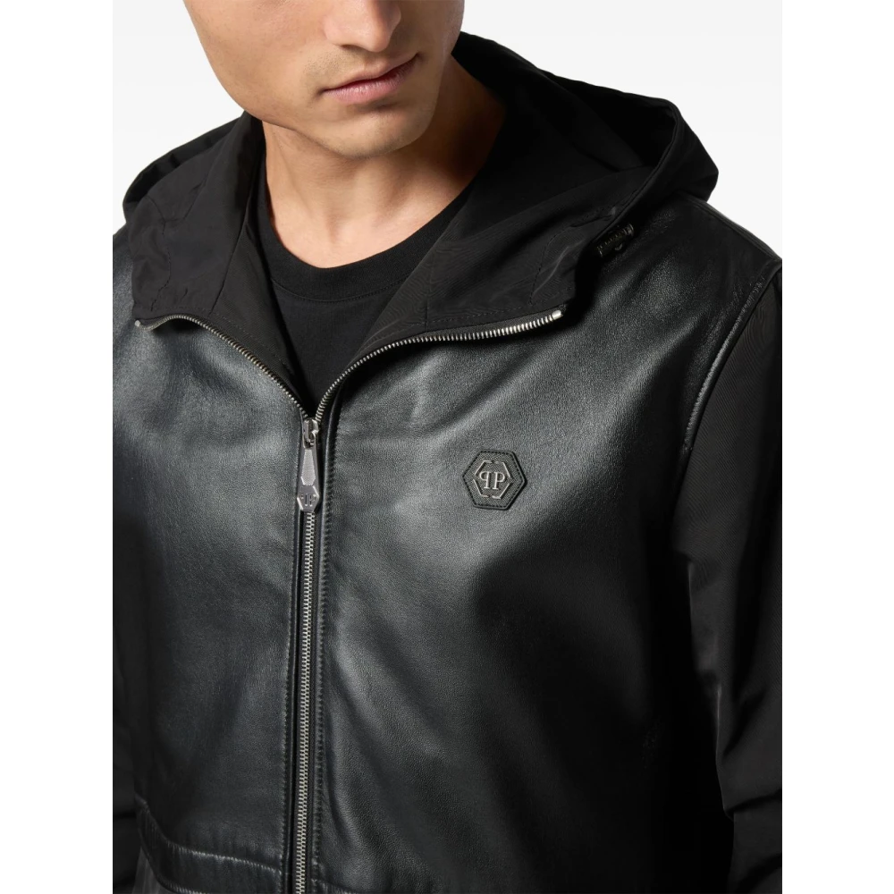 Philipp Plein Zwarte Hoodie Jas LS Black Heren