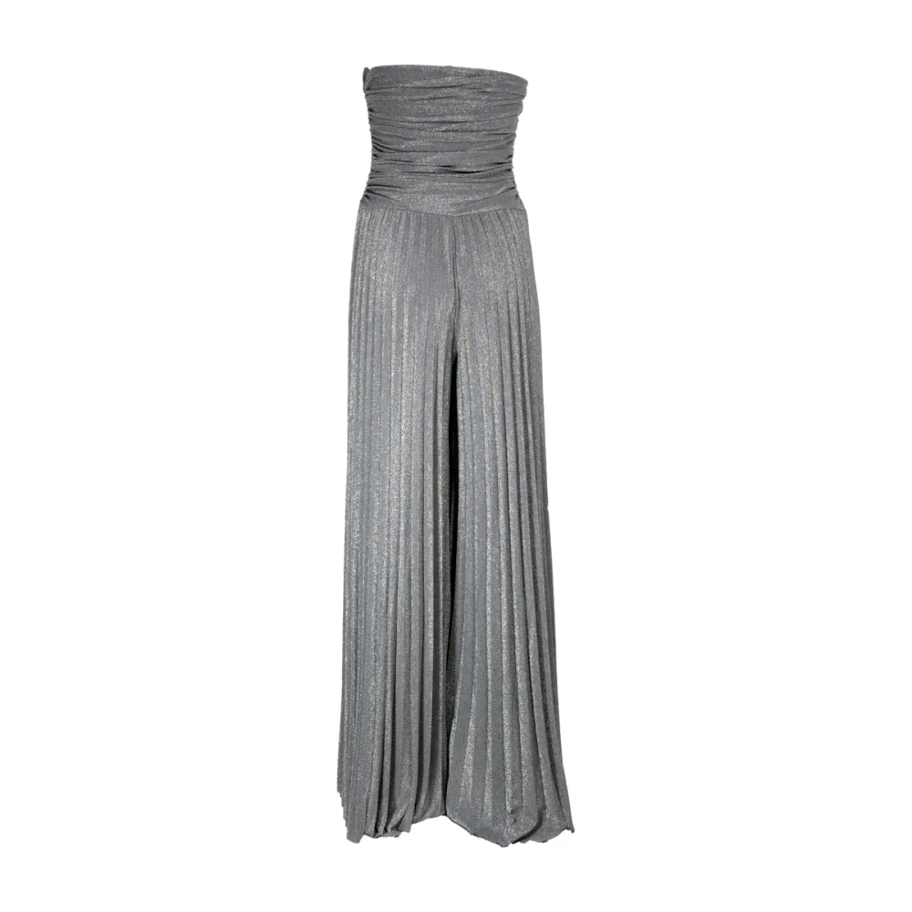 Kaos Elegante Geplooide Jumpsuit Antraciet Gray Dames