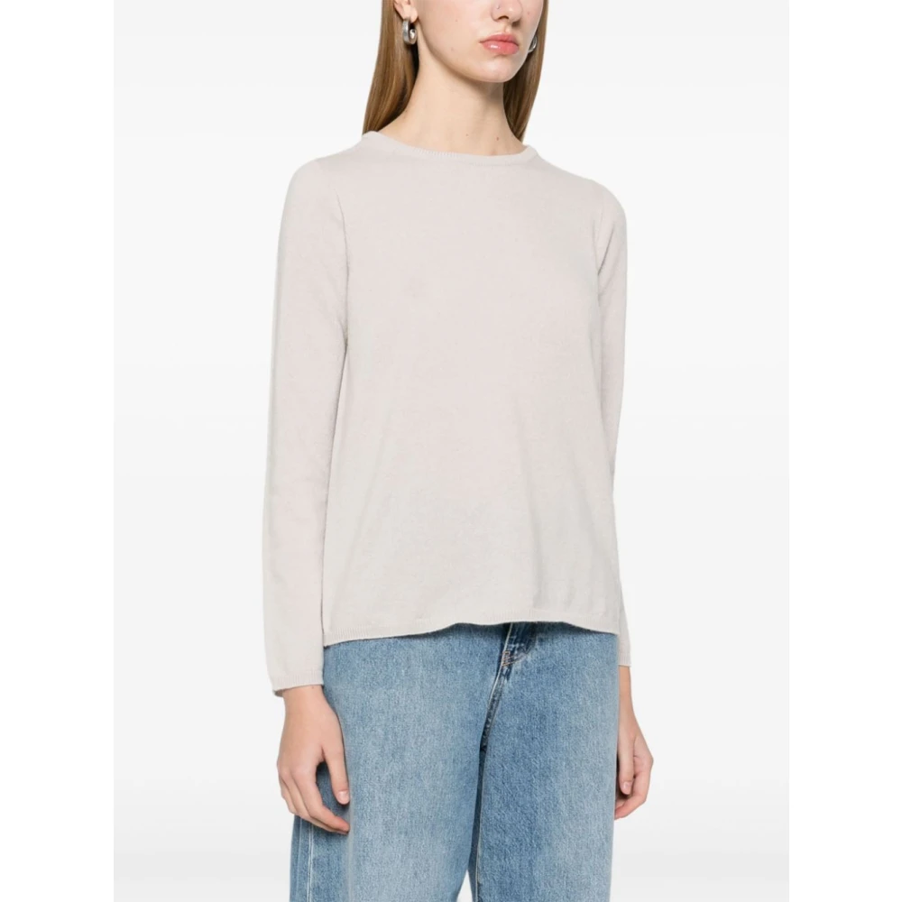 Max Mara Witte Kasjmier Trui Elegant Stijlvol Beige Dames