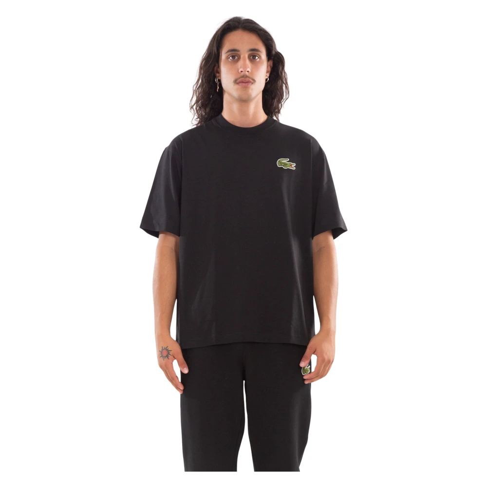 Lacoste Losse Croc Tee in 031 Black Heren