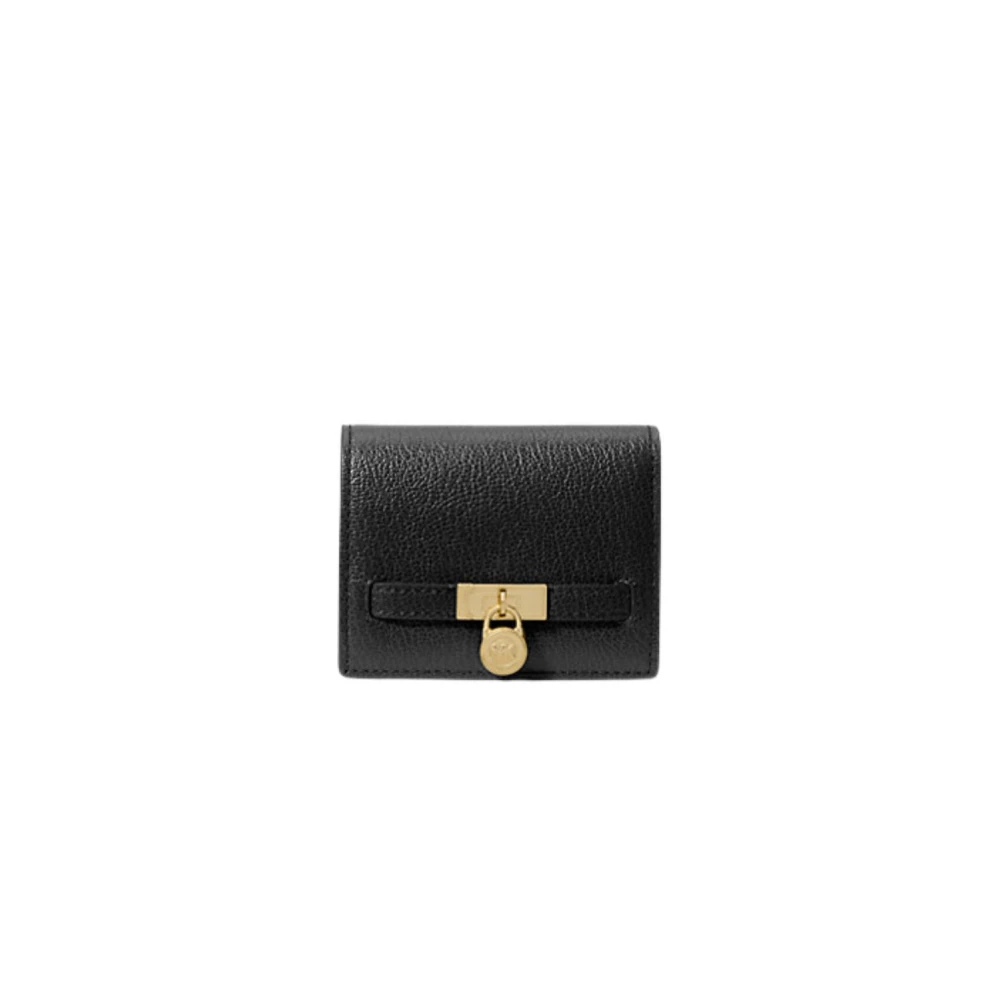 Michael Kors Women's Black Wallets & Cardholders, One Size, Hamilton Moderne Small Leather Wallet