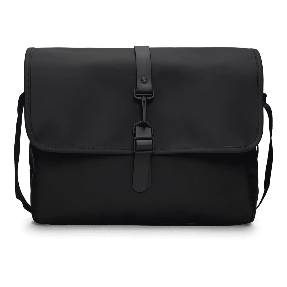 Rains Unisex Black Messenger Bag W3 - Cross Body Messenger - One Size - Bags