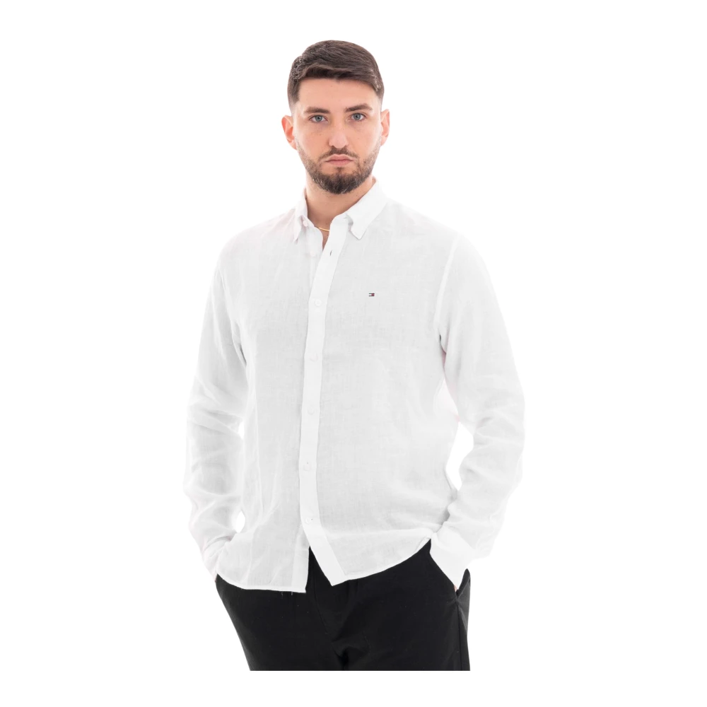 Tommy Hilfiger Geverfde Regular Fit Overhemd White Heren