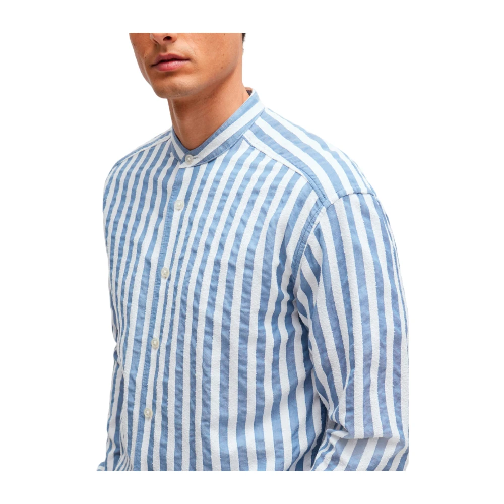 Boss Klassieke gestreepte overhemd Blue Heren