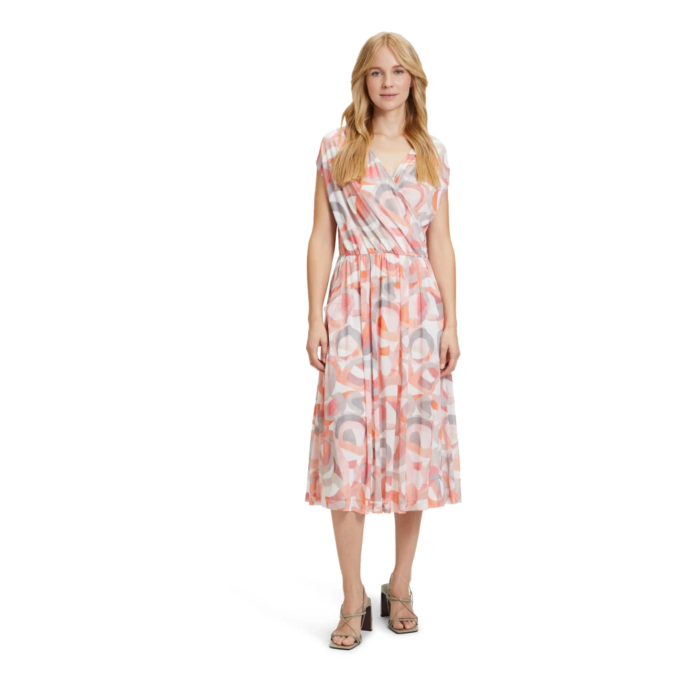 Betty Barclay Gerimpelde Midi Jurk voor Zomerdagen Multicolor Dames