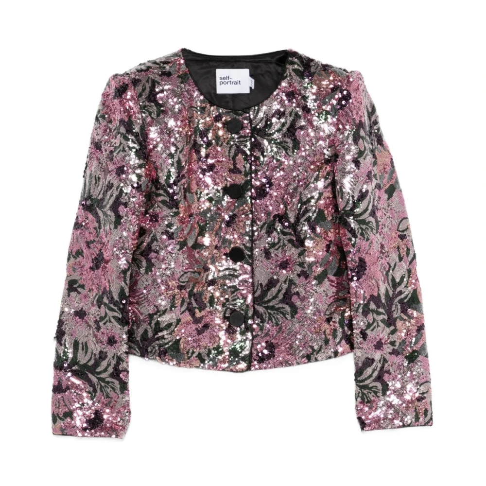 Self Portrait Rs26075ja Jacket - Female - Light Jackets - Pink - Xs - Jackets