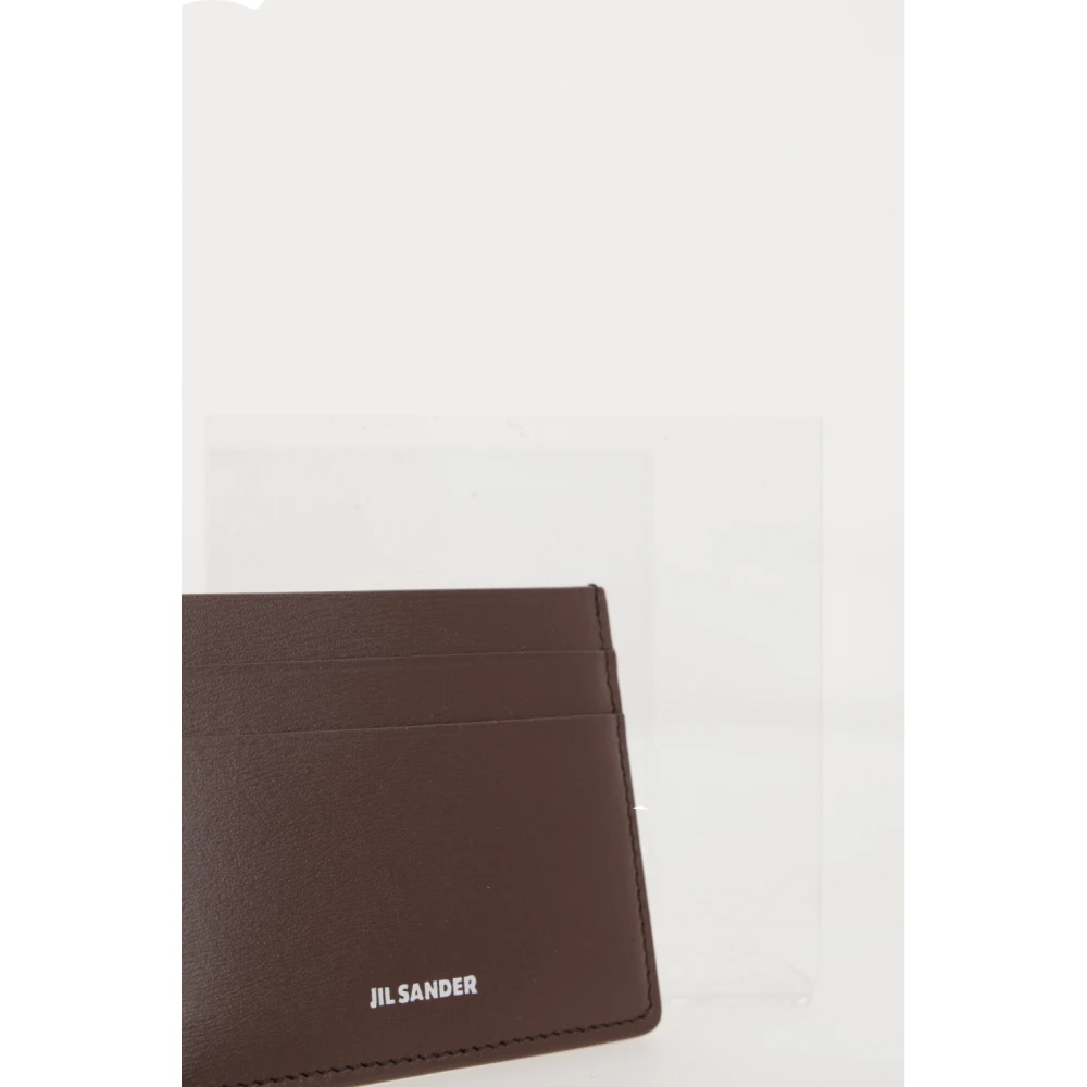 Jil Sander Bruin leren creditcardhouder Brown Dames