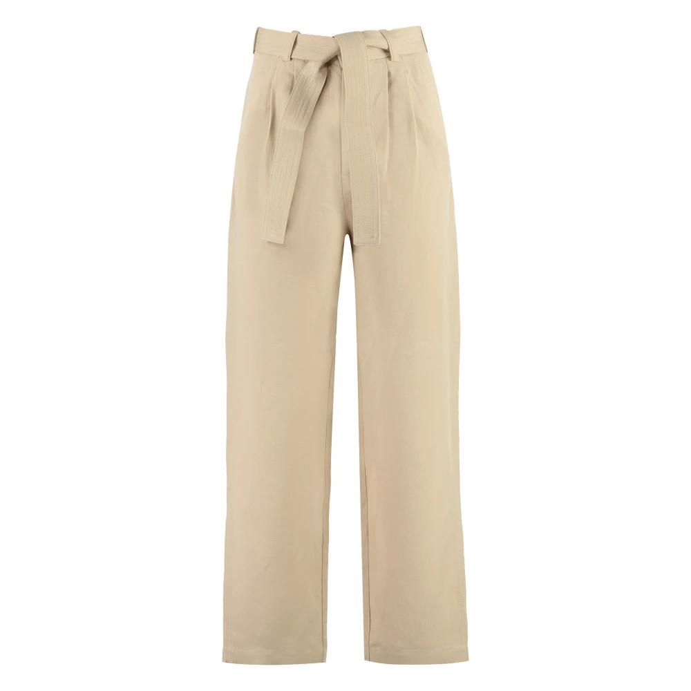 Woolrich Gecoördineerde hoge taille broek Beige Dames