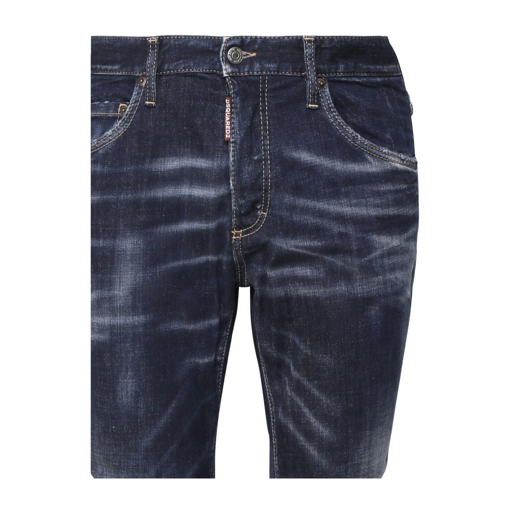 Dsquared2 Blauwe Klassieke Vijf Zakken Jeans Blue Heren