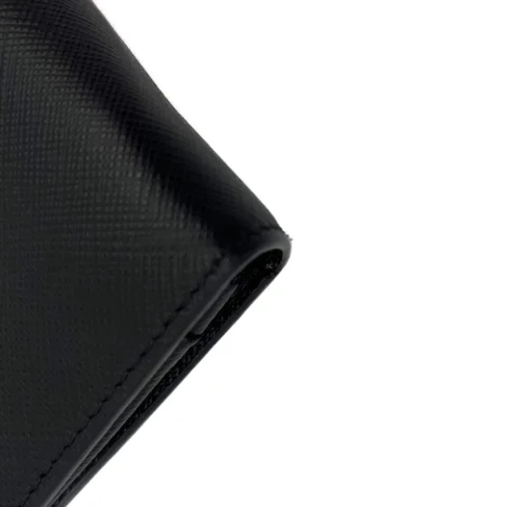 Prada Vintage Pre-owned Leather wallets Black Dames